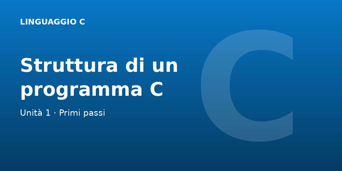 Primi Passi | Struttura Programma