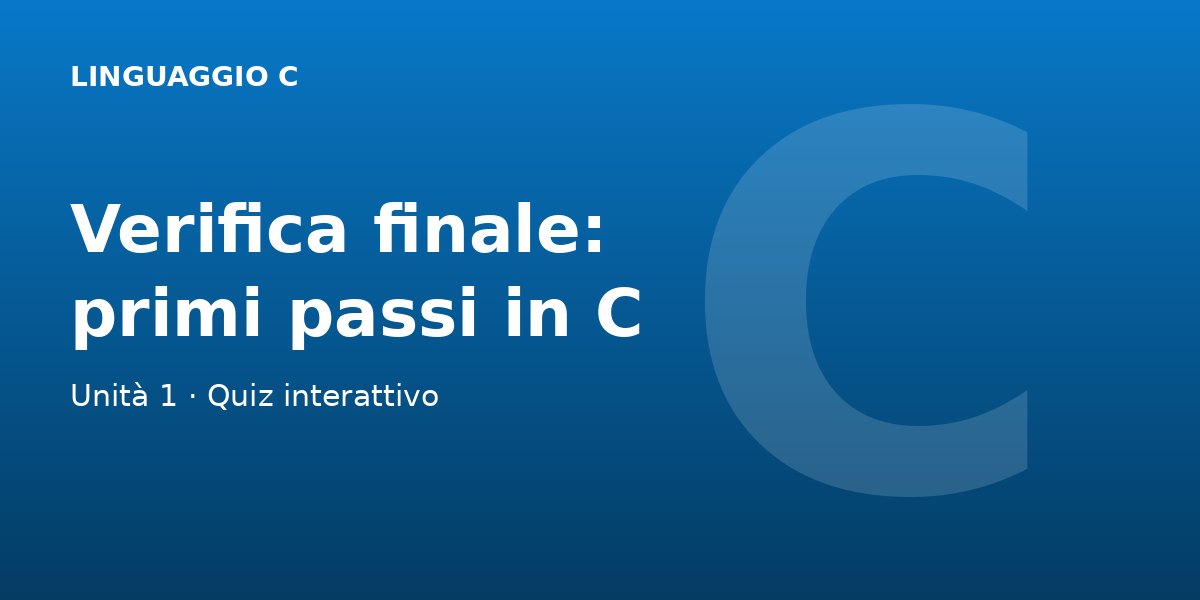 Primi Passi | Test